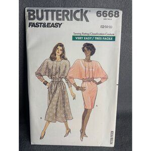 Butterick Misses Dress Sewing Pattern Size 12 14 16 6668 - uncut
